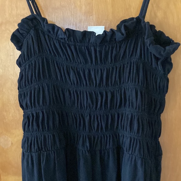 H&M Black Crinkle Dress EUC (Worn Once) - Picture 2 of 5